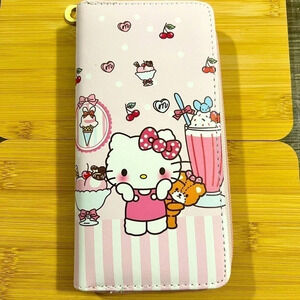 Hello kitty milkshake wallet NWT